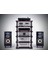 Ayarlanabilir Raflı Plak ve Pikap Standı - Hifi Stereo Kabin - Şık ve Işlevsel Ses Sistemi Rafı 2