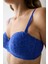 Lotus Lace Dantel Saks Mavisi Sütyen 4