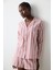 Aria Striped Kırmızı Gömlek Pantolon Pijama Takımı 1