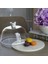 Mermer 25 cm Beyaz Cam Fanus 2