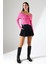 Omzu Açık Katlamalı Triko Crop Bluz 2