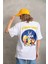 Baskılı Oversize T-Shirt - Beyaz 1