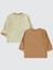 Erkek Bebek 2'li Sweatshirt 6-18 Ay Kahve 2