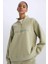 Fit Oversize Geniş Kalıp Fermuarlı Dik Yaka Baskılı Kalın Spor Sweatshirt E5703AX24WN 1