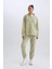 Fit Oversize Geniş Kalıp Fermuarlı Dik Yaka Baskılı Kalın Spor Sweatshirt E5703AX24WN 2