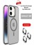 iPhone 11 Kılıf Lensli Pencere Standlı Lens Magsafe Kapak - Gri 1