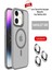 iPhone 12 Lensli Pencere Standlı Lens Magsafe Kapak - Gri 1