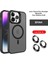 iPhone 13 Pro Max Lensli Pencere Standlı Lens Magsafe Kapak - Siyah 1