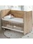 BW1091 - Pratik Sallanır Tekerlekli Anne Yanı Bebek Beşik Ahşap 60x120 2