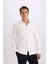 Slim Fit Dar Kesim Polo Yaka Uzun Kollu Gömlek D4533AX24AU 3