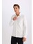 Slim Fit Dar Kesim Polo Yaka Uzun Kollu Gömlek D4533AX24AU 5