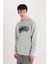 Marvel Logo Only Oversize Geniş Kalıp Kapüşonlu Baskılı Sweatshirt Y0354AZ24AU 3