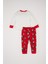 Kız Bebek Disney Mickey & Minnie Yılbaşı Temalı Pijama Takımı Bisiklet Yaka Uzun Kollu Üst Beli Lastikli Alt D7162A524WN 5