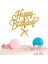 Pasta Üstü Happy Birthday Yazılı Süs & Toppers (Altın) 1
