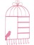 Kuş Kafesi Şekli Jewry Vitrin Depolama Rafı Pembe (Yurt Dışından) 1