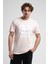 Marc Pembe Bisiklet Yaka Baskılı Standard Fit Erkek Tshirt 2