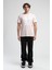 Marc Pembe Bisiklet Yaka Baskılı Standard Fit Erkek Tshirt 4