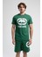 ECKO UNLTD Marc Yeşil Bisiklet Yaka Baskılı Standard Fit Erkek Tshirt 1