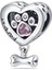 Kemik Sallantılı Pati Izli Kalp Sallantılı Charm 1