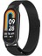 Mi Band 8 ve Mi Band 9 ile Uyumlu Kordon Hasır Örgü Metal Mıknatıslı Kayış 4