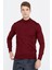 Erkek Yarım Boğazlı Triko Kazak - Bordo 1