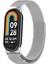 Mi Band 8 , Mi Band 9 ve Mi Band 10 ile Uyumlu Kordon Hasır Örgü Metal Mıknatıslı Kayış 4