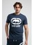 ECKO UNLTD Marc Lacivert Bisiklet Yaka Baskılı Standard Fit Erkek Tshirt 1