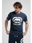 ECKO UNLTD Marc Lacivert Bisiklet Yaka Baskılı Standard Fit Erkek Tshirt 4