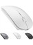 Ultra Slim Bluetooth Rgb Usb Mouse 2.4ghz Siyah Ledli 800 / 1200 / 1600dpi Şarjlı Kablosuz Mouse Rgb Led Işıklı Çift Modlu Kablosuz Ledli Şarj Edilebilir Sessiz Tıklama 8