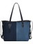 Moda Basit Kontrast Renk Dekme Denim Crossbody Çanta Iki Parçalı Set (Yurt Dışından) 1