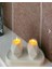Dekoratif Beton Tabaklı Geometrik Tealight Mumluk Seti ( Tealight Mumlar Dahildir 2