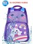 Mor Tavşan Baskılı, Su Geçirmez, Ortopedik Sırt Özellikli, Ilkokul Çantası + Beslenme Çantası 5