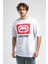 ECKO UNLTD Ithaca Beyaz Bisiklet Yaka Nakışlı Oversize Erkek Tshirt 1
