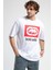 ECKO UNLTD Ithaca Beyaz Bisiklet Yaka Nakışlı Oversize Erkek Tshirt 2