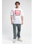 ECKO UNLTD Ithaca Beyaz Bisiklet Yaka Nakışlı Oversize Erkek Tshirt 4