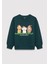 Yılbaşı Köpek Baskılı Yeşil SWEATSHIRT6S10115-71932 3