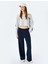 Arkası Baskılı Kayık Yaka Crop Oversize Sweatshirt 2