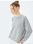 Bisiklet Yaka Basic Uzun Kollu Oversize Sweatshirt 1