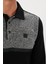 Kadife Selanik Parça Desenli Polo Yaka Sweatshirt- KS-1670 4