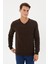 Kadife Selanik Basic V Yaka Sweatshirt- KS-1401 1