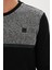 Kadife Selanik Parça Desenli Bisiklet Yaka Sweatshirt- KS-1672 3