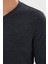 Kadife Selanik Basic V Yaka Sweatshirt- KS-1401 2