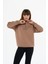 Kadın Pamuklu Içi Polarlı Yarım Fermuarlı Sweatshirt 2