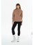 Kadın Pamuklu Içi Polarlı Yarım Fermuarlı Sweatshirt 3