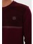 Kadife Selanik Parça Desenli Bisiklet Yaka Sweatshirt- KS-1672 3