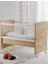 BW1066 - Pratik Kademeli Anne Yanı Tekerlekli Bebek Beşik Ahşap 60x120 1