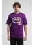 ECKO UNLTD Kıngston Mor Bisiklet Yaka Baskılı Oversize Erkek Tshirt 1