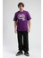 ECKO UNLTD Kıngston Mor Bisiklet Yaka Baskılı Oversize Erkek Tshirt 3