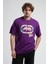 ECKO UNLTD Kıngston Mor Bisiklet Yaka Baskılı Oversize Erkek Tshirt 4