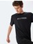 Kısa Kollu Bisiklet Yaka Slogan Baskılı Spor T-Shirt 1